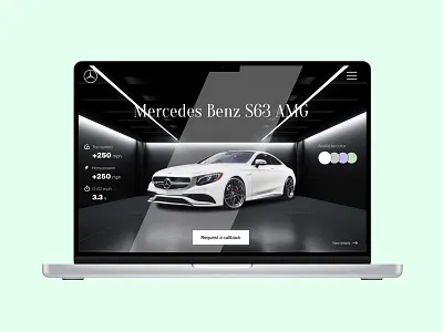 Car — Product page design. Mercedes