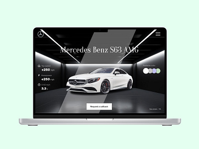 Car — Product page design. Mercedes