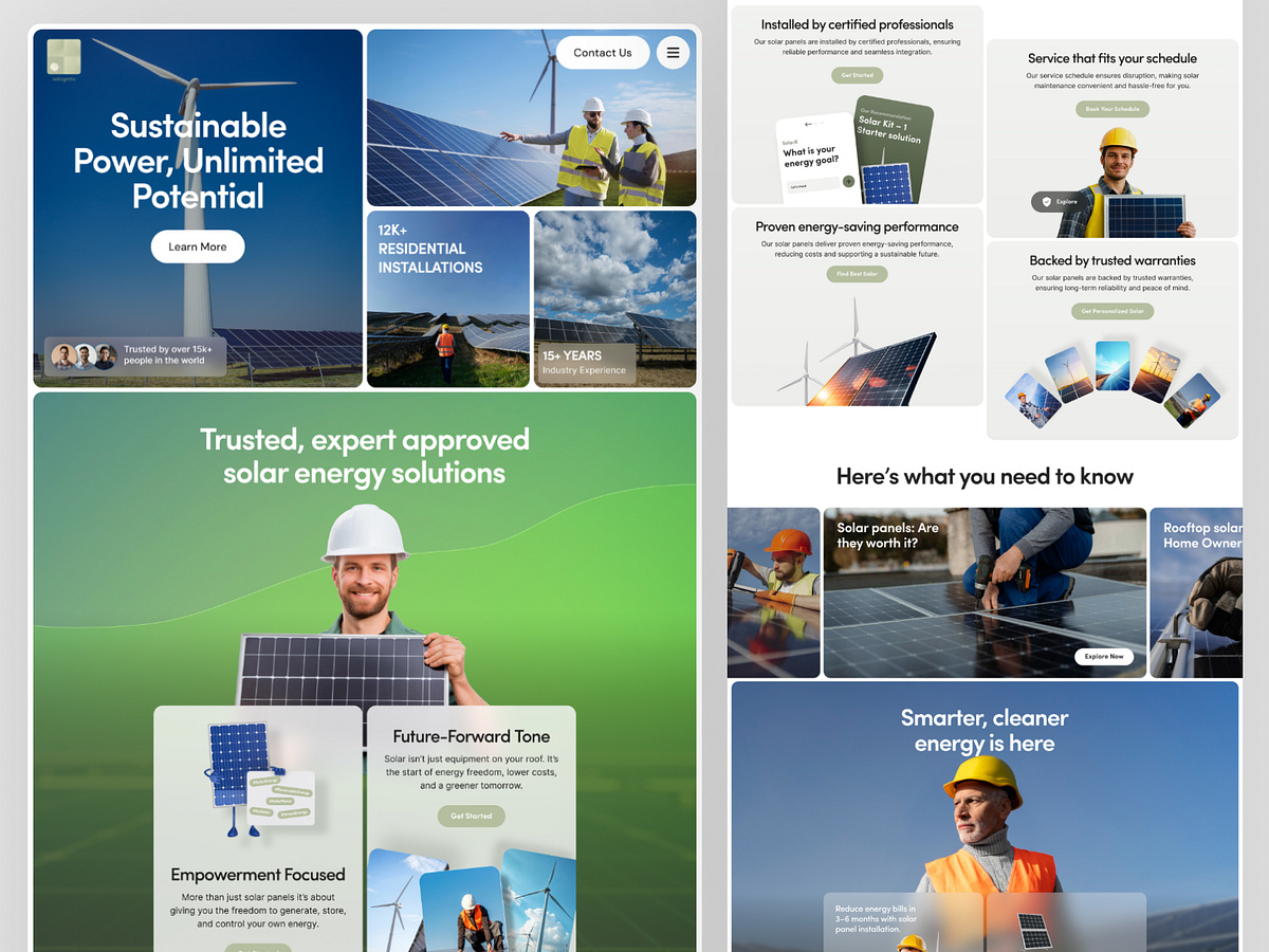 Solar Energy Landing Page UI/UX