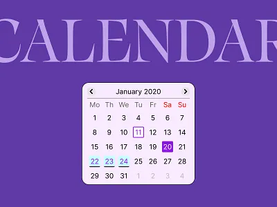 Calendar UI design graphic design ui ux web