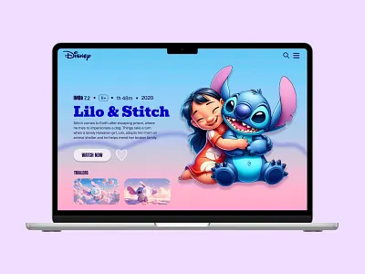 Disney Lilo & Stitch — Movie page concept design graphic design ui web website