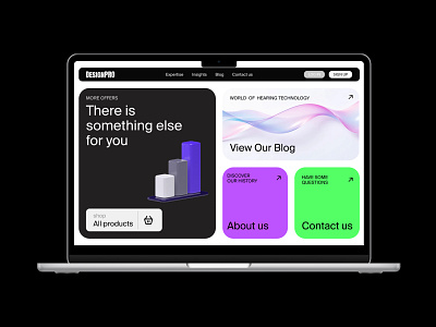 DesignPro technology — Landing page concept design graphic design ui web