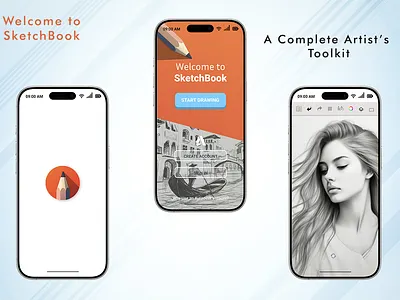 Creative UI/UX Concept for SketchBook Drawing App appdesign appinterface creativedesign designinspiration figma graphic design mobileapp portfolio sketchapp sketchbook uidesign uiux uxdesign visualdesign
