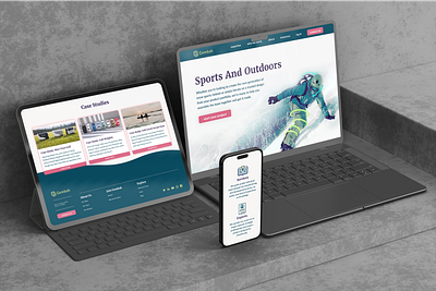 Sports & Outdoors - Landing Page adobe design designer figma landing page outdoors product snow sports ui ui design ui designer uiux user interface vector web design web designer website winter winter sports