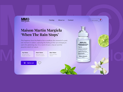 Maison Margiela fragrance UI product page concepts. Parfum. design graphic design ui web website