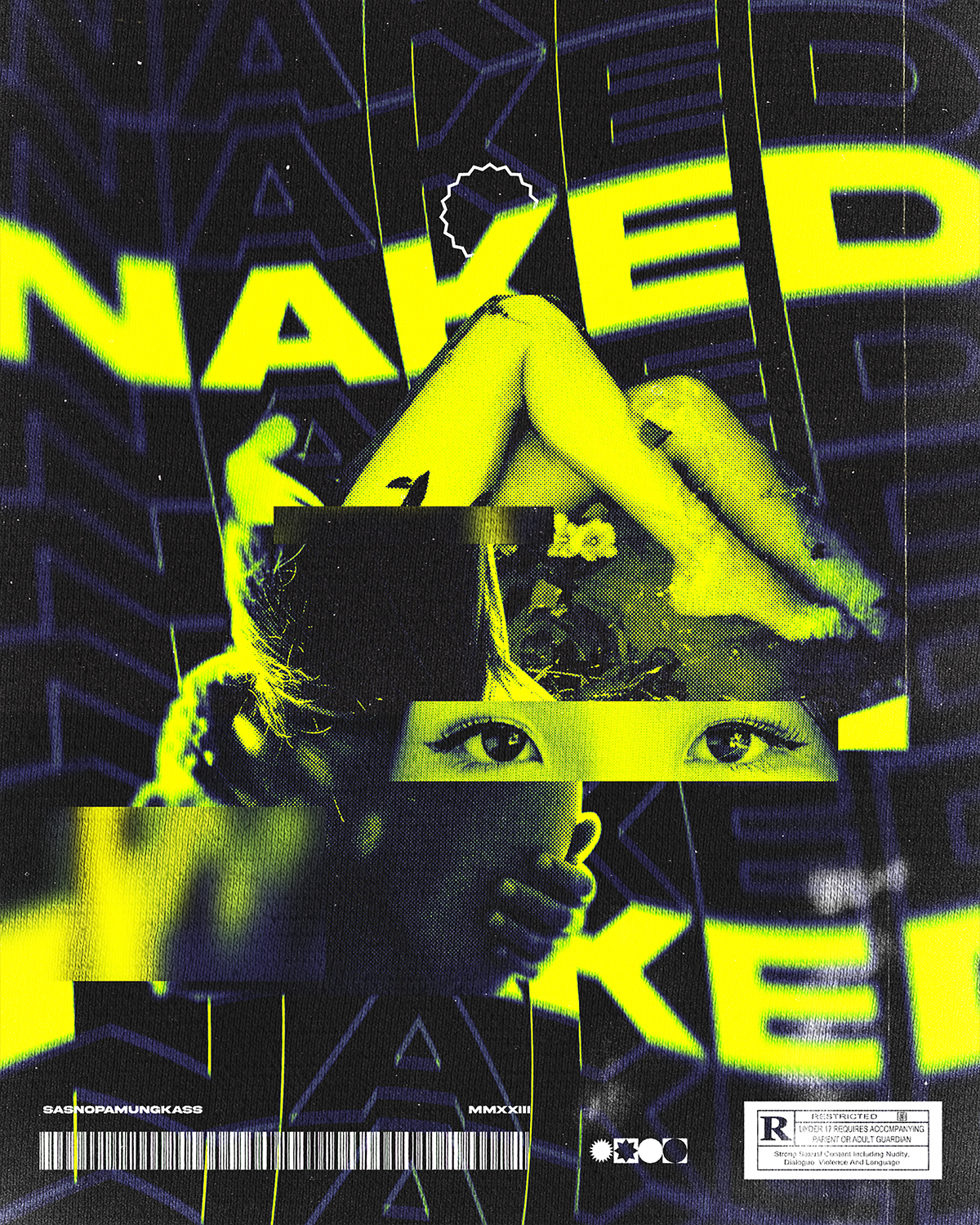 NAKED art branding brutalism graphic design illustration poser poster ui