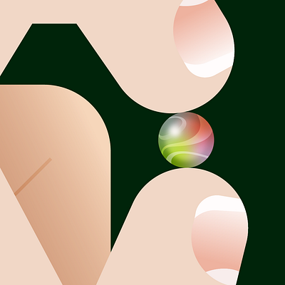 13. Marble design fingers hand illustration marble stylized