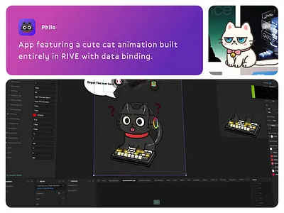 Philo - Rive Animation animation app cat cute rive