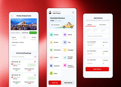 Click4Trip — Travel Management and Driver App UI/UX Design app for trip driver app tour app traveler app ui trip app ui ui ui for travel ui ux ux