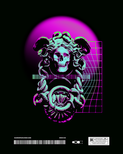 MEDUSA art brutalism dark design flyers graphic design illurtation medusa poster poster design