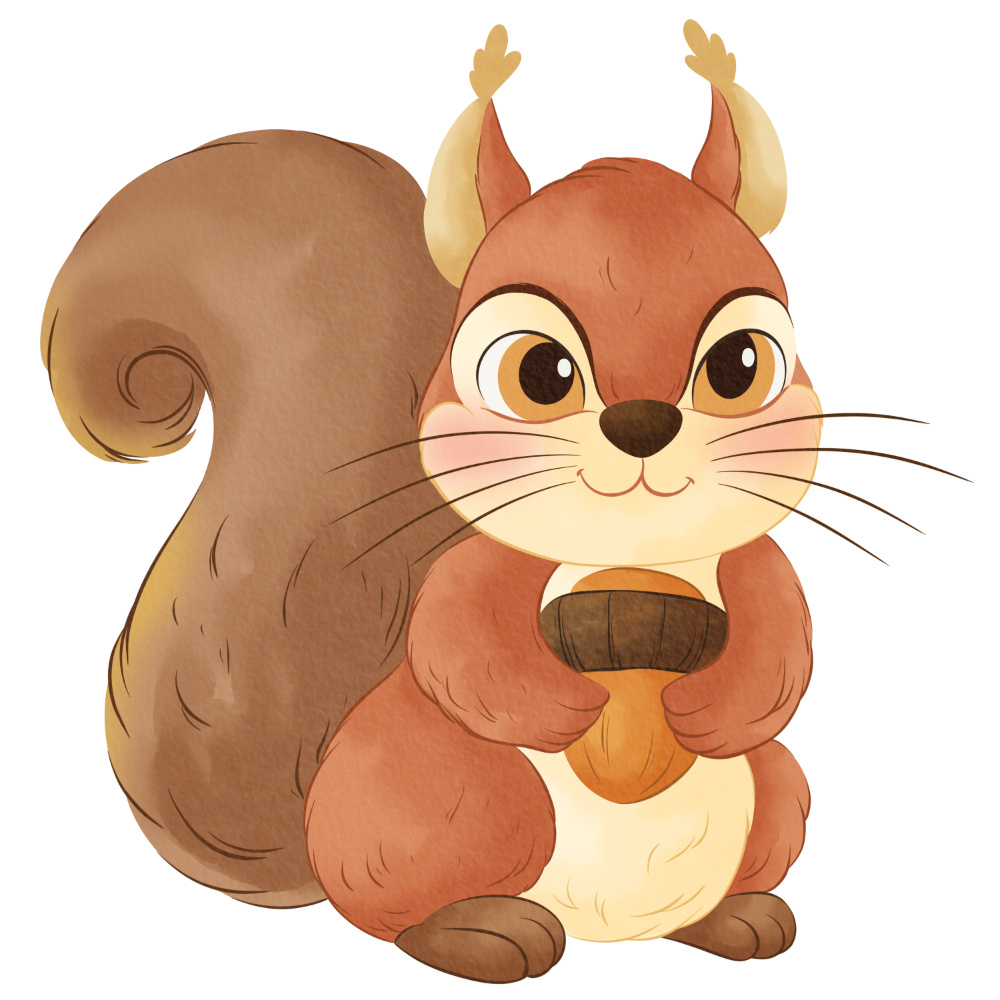 水彩リス、近日発売…お見逃しなく！ animation autumn couple cozy fall full moon home house illustration leaf leaves object pie season thanksgiving turkey warmn watercolor