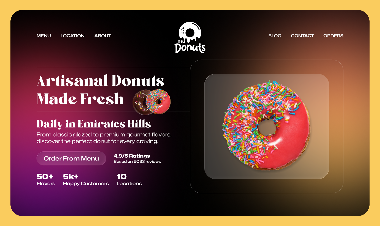 Donuts Shop - Online Shop Website donut shop ui web design website wordpress