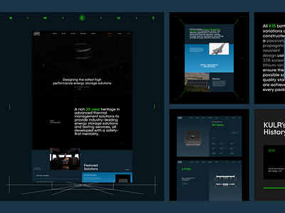 Website for high-performance energy systems ai art direction battery cards energy high performance ui