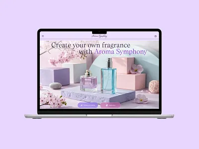 Parfum Aroma Symphony. First page design first page graphic design ui web website