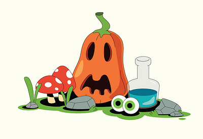 Happy Spooky Halloween illustration vector