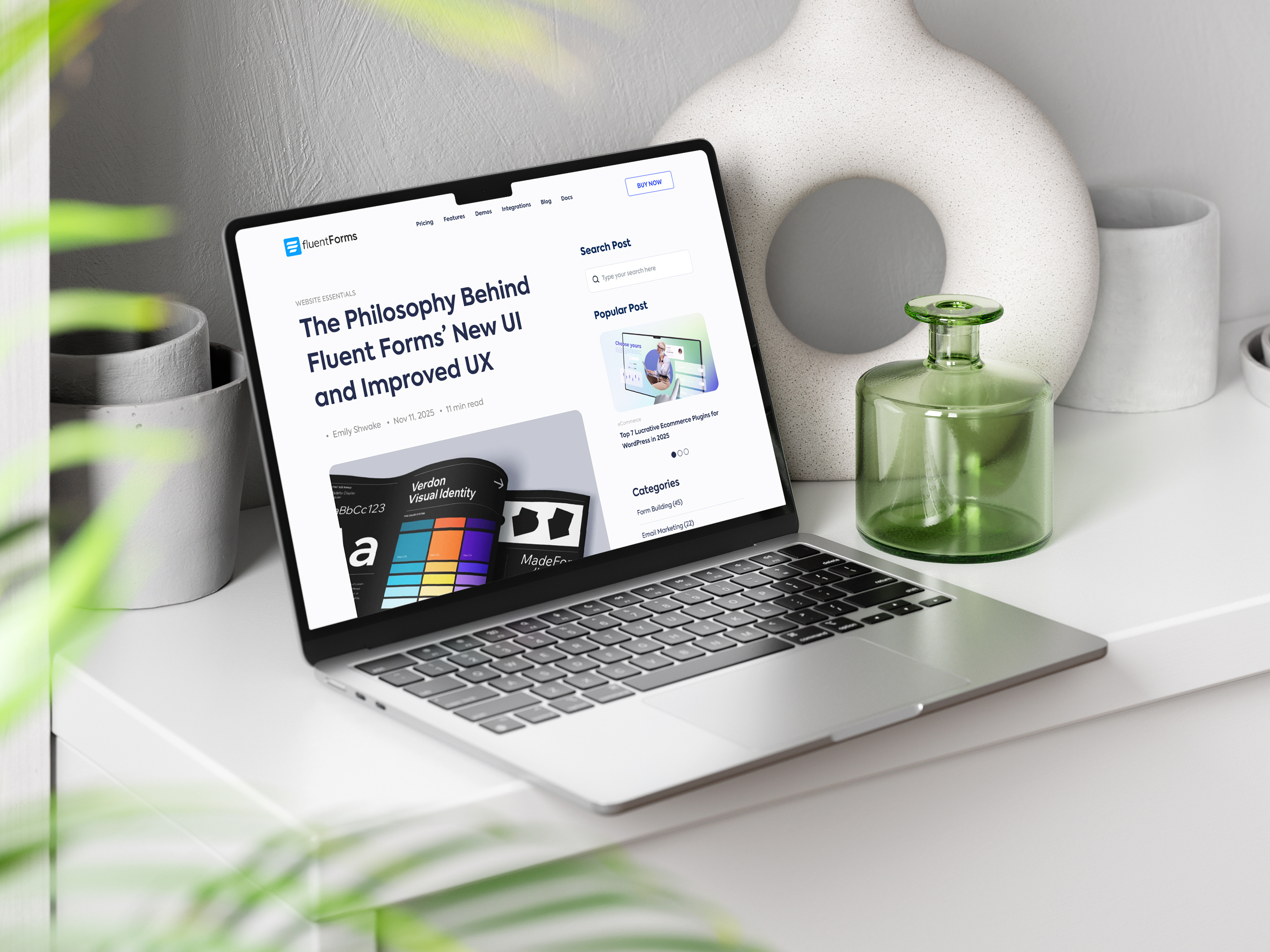Example of Custom Word Press Blog UI Design