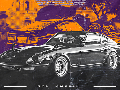 THE FAIRLADY art branding brutalism car design graphic design illustration jdm jdm art pinterest poster ui