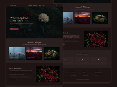 Flower shop Website Home page Design home page landing page ui ux design web design website design