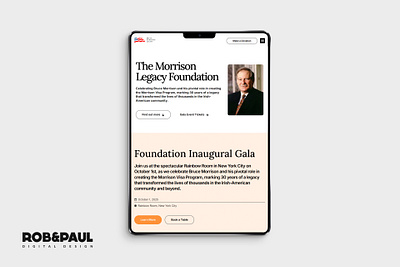 The Morrison Legacy Foundation branding design graphic design logo print step and repeat ui ux website development websitedesign