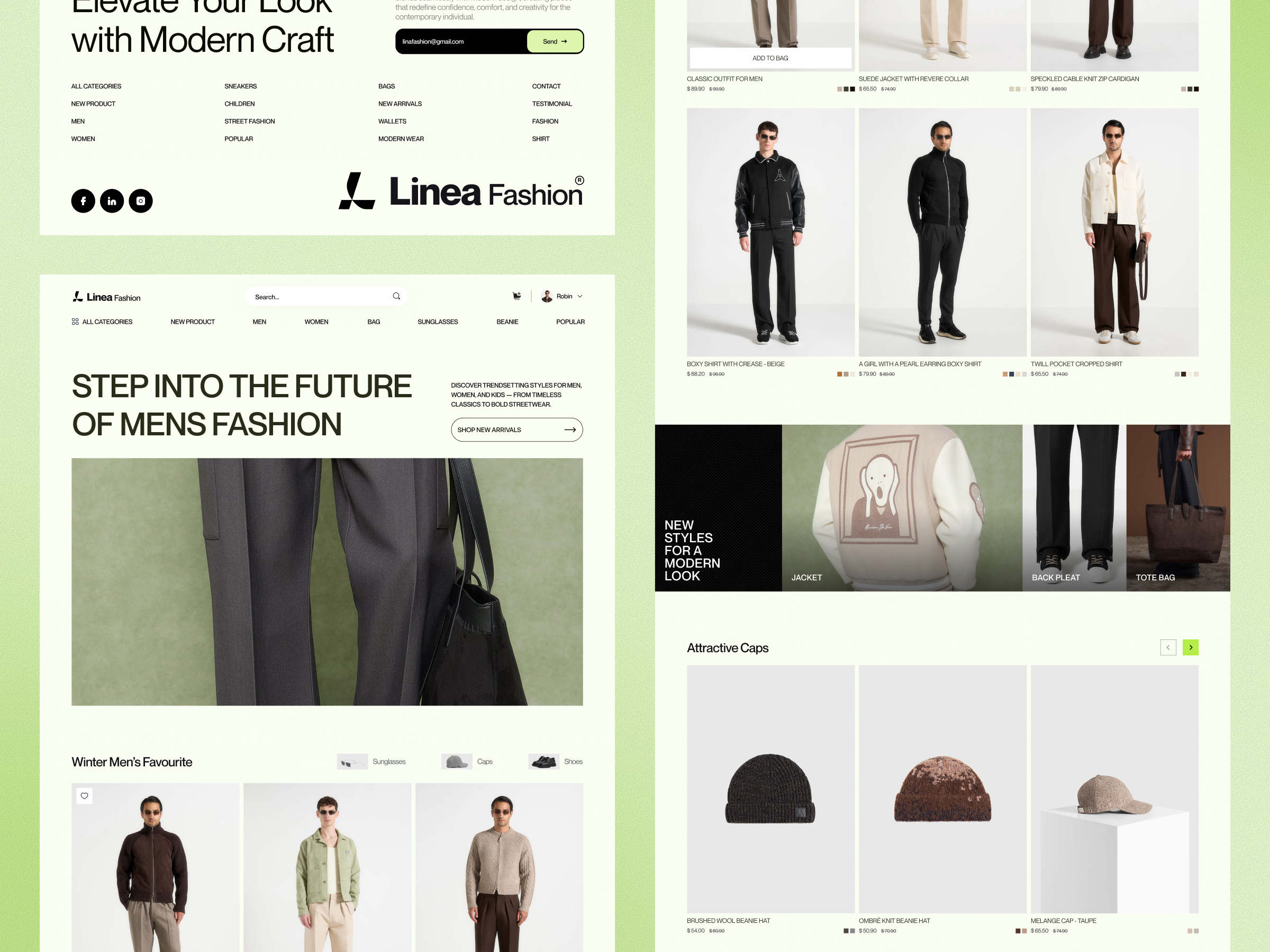 Example of Ecommerce Website | Landing Page | Store