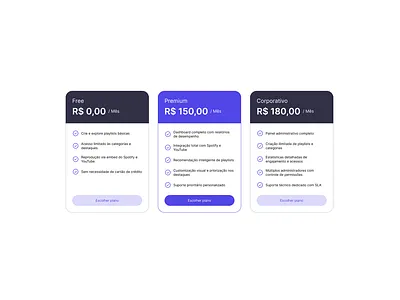 Modern Pricing Section – Clean and Minimal UI Design cards design interface minimalist ui uiux