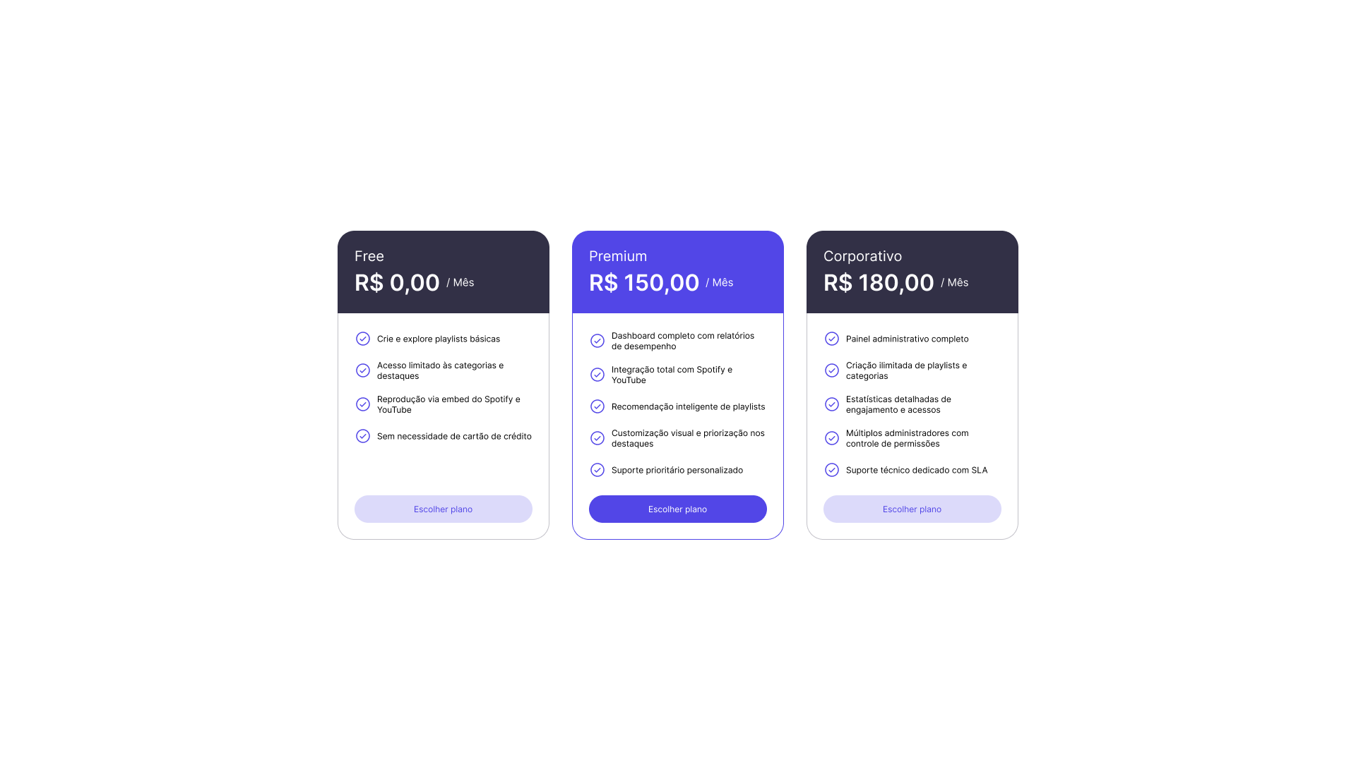 Example of Modern Pricing Section – Clean and Minimal UI Design