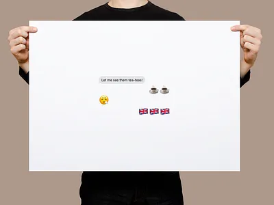 Tea-teas! | Typographical Poster conversation emoji funny graphic design graphics humour ios iphone messages poster