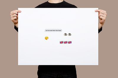 Tea-teas! | Typographical Poster conversation emoji funny graphic design graphics humour ios iphone messages poster