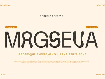 Magseva - Grotesque Experimental Sans Serif Font design display dribbble experimental font fonts graphic design grotesk grotesque grotesque font modern modern font sans sans serif typography