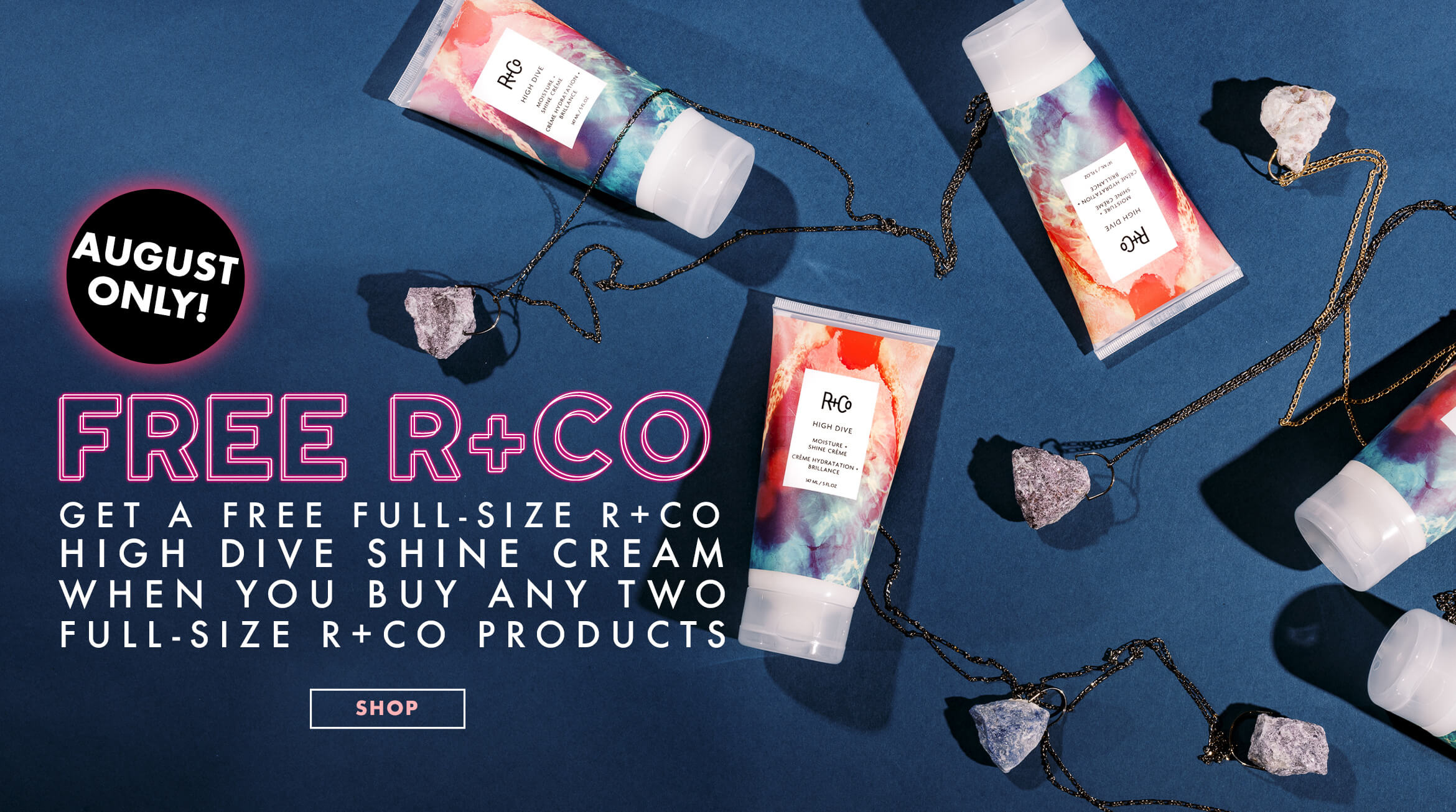 R+Co Bleu Luxury Gift With Purchase Web Banner Campaign
