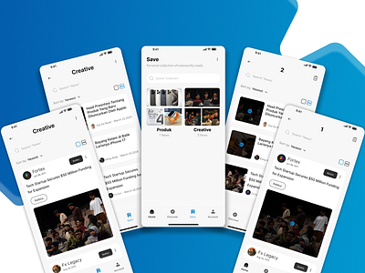 Accessible News - UI Save/Colection Page app design ui