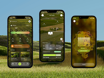 TerraTech - AI Agriculture App agriculture ai ai assistant chat ai crop analysis app farmer mobile app platform design ui uidesign uiux ux design weather intelligence web design website