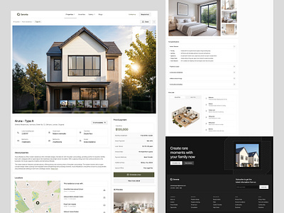 Serenia – Property Detail Page agency architecture design clean interface design system house detail page luxury design minimal design modern ui modern web design properties property property listing property website real estate landing page real estate ui ui uiux design user interface ux ui design web design