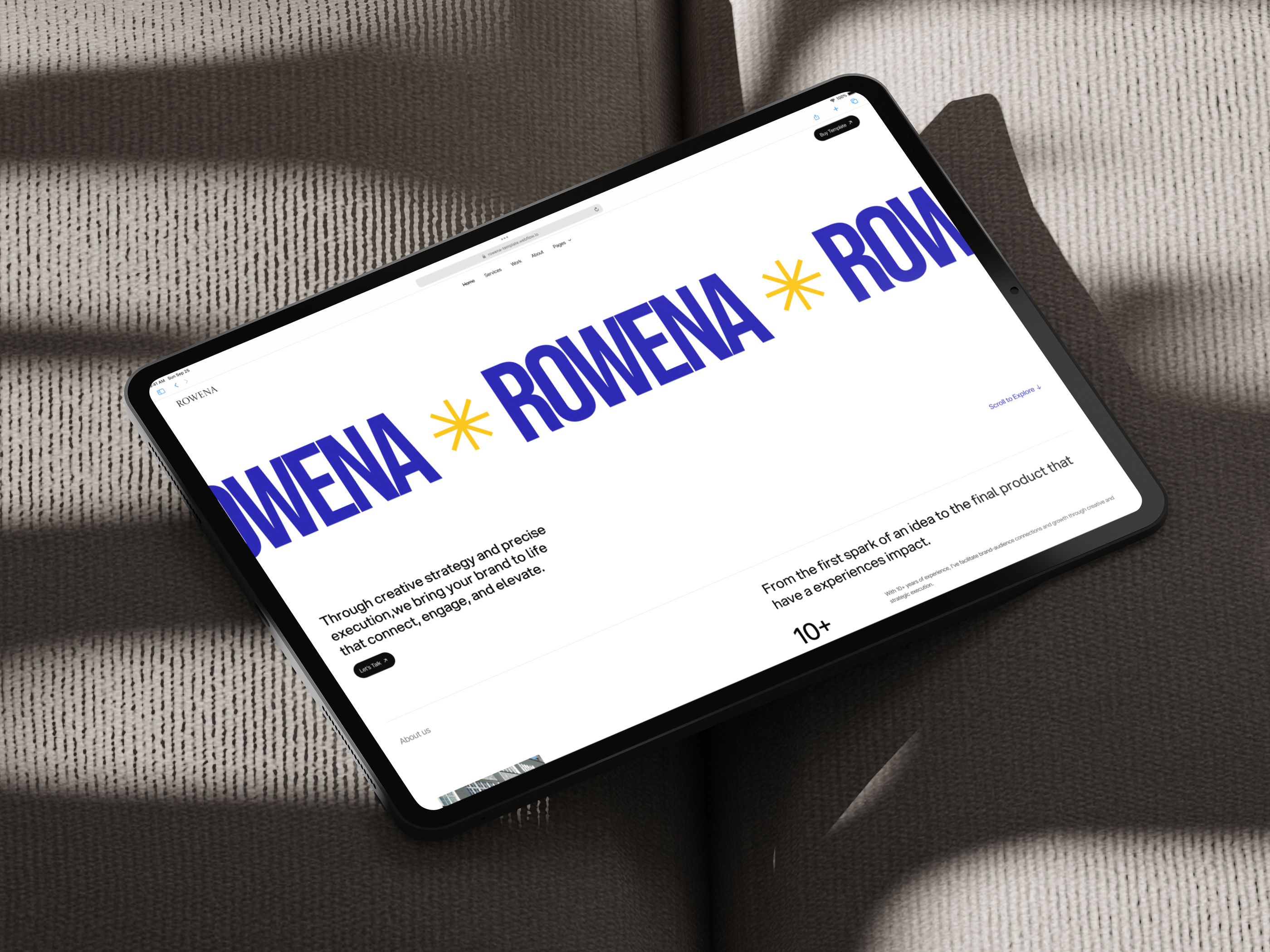 Example of Rowena - Professional Service Website Template