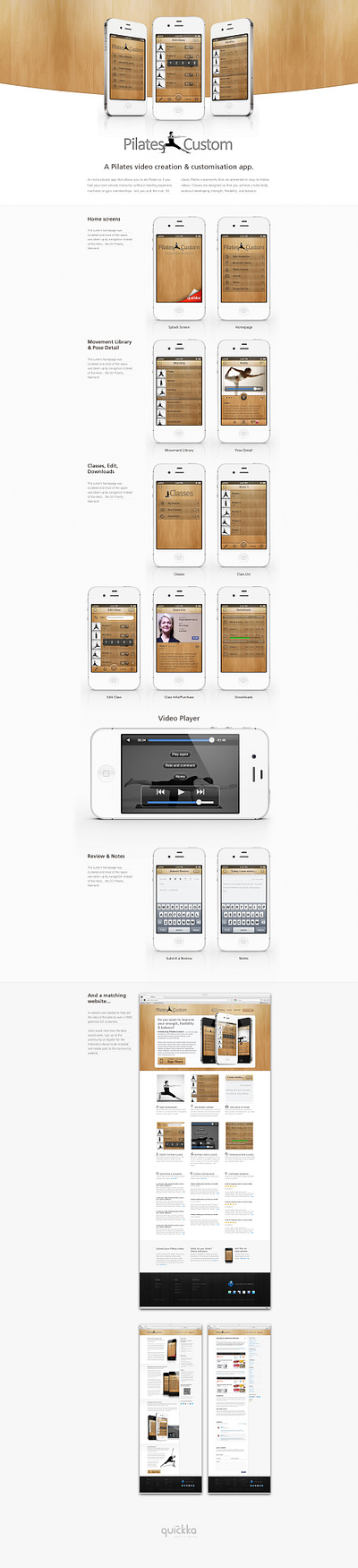 Quickka Pilates Custom app design graphic design iphone mobile app product design quickka ui ux