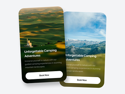 UI Card - Camping design graphic design ui ux