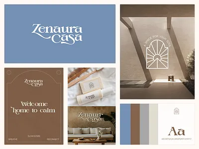 boutique villa branding adobe illustrator blue branding brown design earthy graphic design hotel logo luxury minimal modern muddy soul stay tourism ui ux ui design uidesign villa