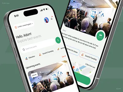 Event App Design adom app app design app ui conference entertainment event app event app design event management app ios app meetup ui ux