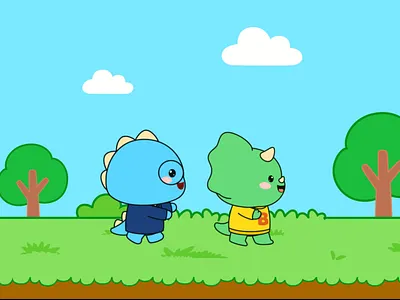 Bino Learning - Character Animation 2d after effect animated animation brand identity branding cartoon character character branding character design flat illustration gif graphic design illustration ip lottie mascot motion design motion graphics running