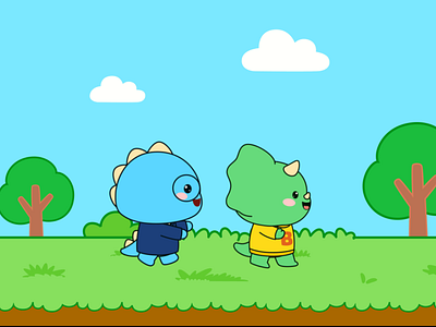 Bino Learning - Character Animation 2d after effect animated animation brand identity branding cartoon character character branding character design flat illustration gif graphic design illustration ip lottie mascot motion design motion graphics running