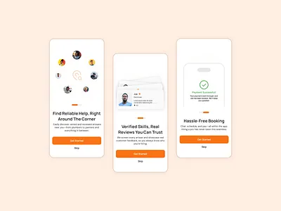 Service App Onboarding Screens