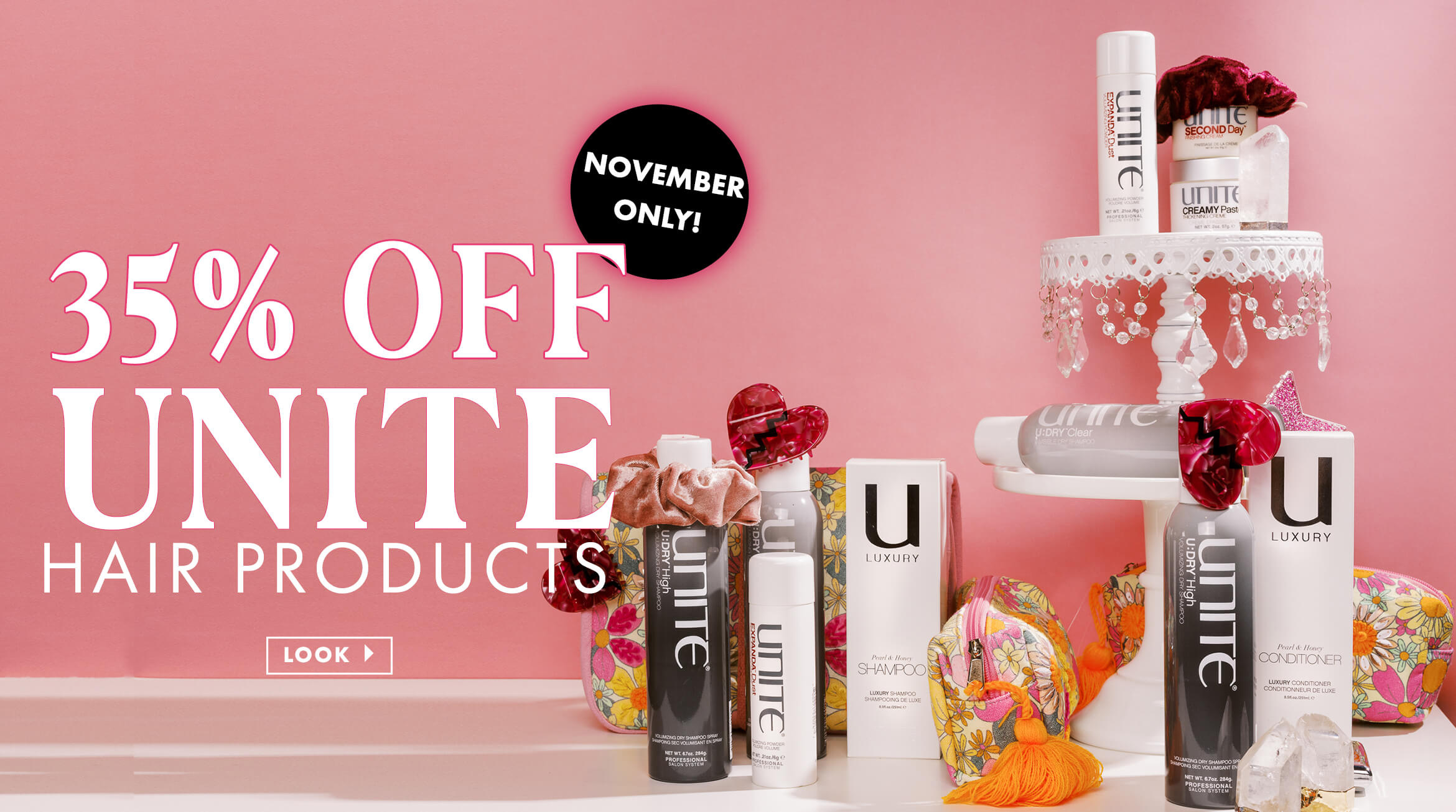 35% Off Unite Hair Care Promotional Web Banner adobe photoshop branding campaign design design digital marketing graphic design marketing design typography web banner design