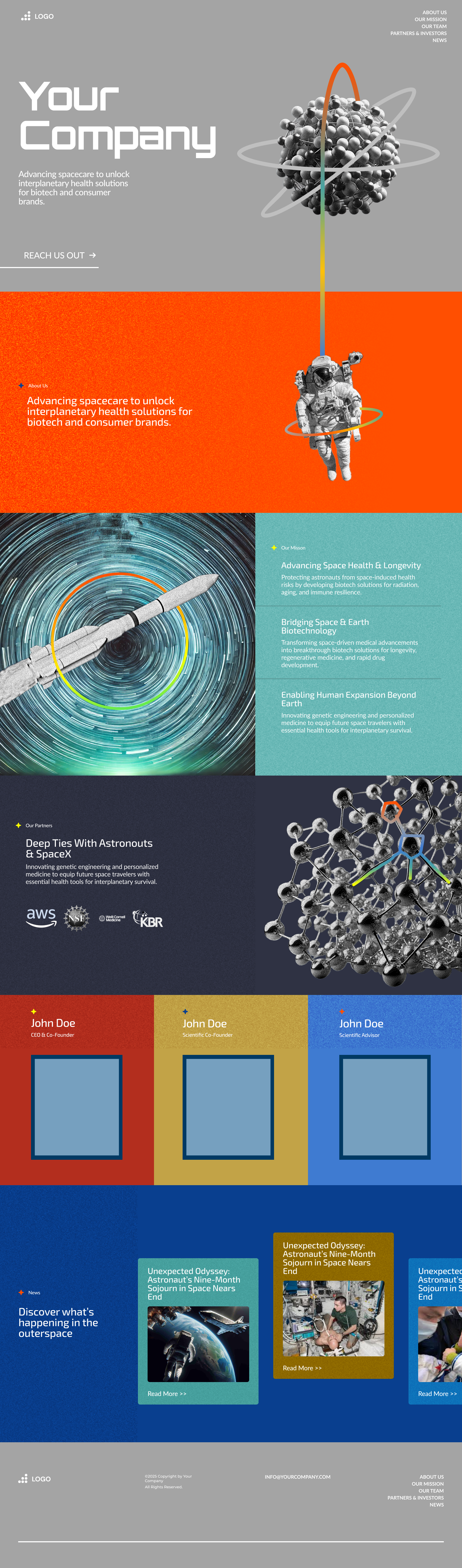 A Spacecare Website Concept - Pixel Anatomy Studio biotech design future health innovation interplanetary landingpage responsivedesign science space spacemedicine tech ui uidesign ux webdesign website websitedesign webui