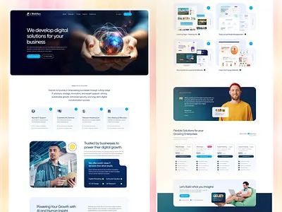 Digital solutions agency landing page agency business optimization clean design design digital digital solutions digital solutions services entrepreneurs homepage it services landing page marketing website portfolio website saas seo agency solutions solutions for business solutions services ui website