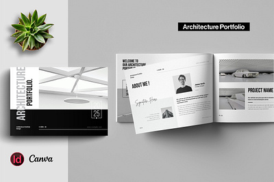 Architecture Portfolio Template Landscape agency architect architecture architecture design brand identity branding clean design graphic design illustration interior design landscape lookbook minimal minimalist photography portfolio print simple typography