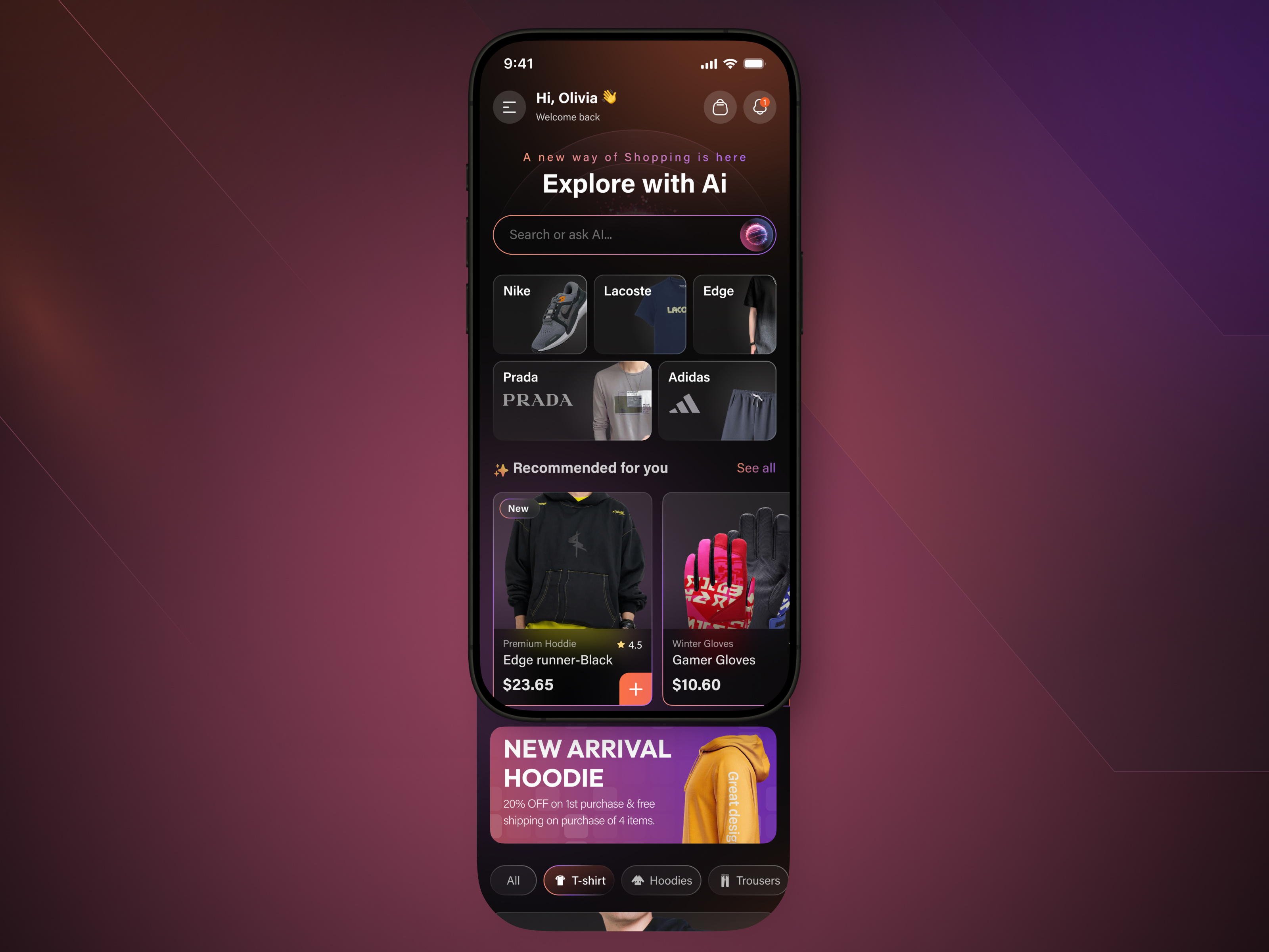 Smart Shopping Experience – AI Fashion App UI/UX Design ai assistant ai fashion ai shopping app ai shopping experience android app app design app ui ecommerce app ecommerce design ecommerce trends fashion ecommerce focotik ios app mobile app design mobile ecommerce responsive design retail app design smart shopping ui ui ux design