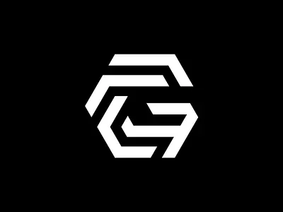 Monogram G Letter In Polygonal Shape Logo Design. g letter g logo g monogram logo polygon polygonal