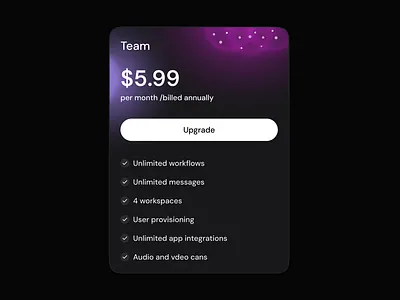 Pricing section - Daark mode banking app clean concept crypto crypto app crypto dashboard design finance graphic design interface logo minimal pricing pricing page pricing section saas ui web design web page website