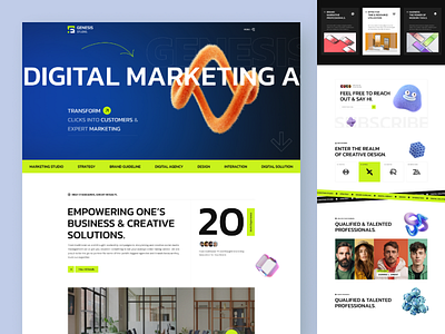 Digital Marketing Agency agency website b2b b2c company creative design design agency figma design illustration landing landing page marketing agency minimal professional redesign seo ui ux web design website