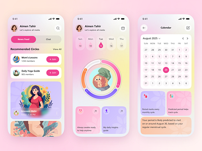 Pregnancy Tracking App - Gentle Experience for moms-to-Be baby growth tracker baby tracker clean ui daily ui figma design health app ios minimal design mobile app design mobile ui motherhood app pregnancy care pregnancy journer pregnancy tracker uiux wellness app